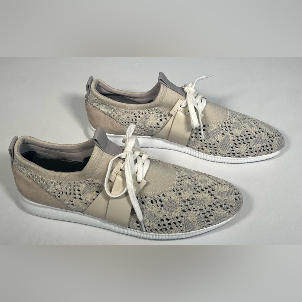 Cole Haan Studio Grand Perforated Knit Sneaker Rainy Day / Silver Women’s 11 B - Picture 6 of 6